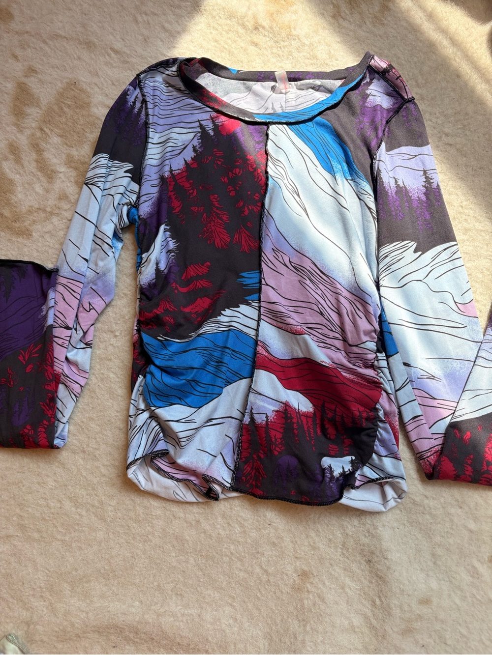 FP Movement by Free People Multicolor Scenic Print Long Sleeve Tee